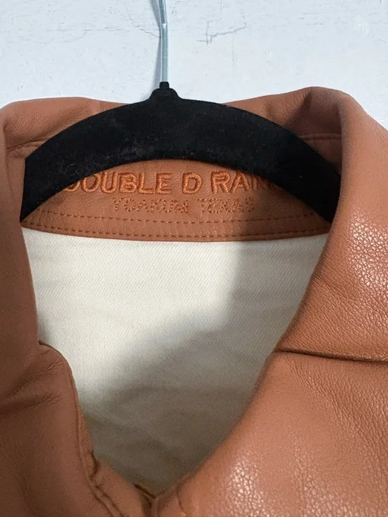 Double D Ranch Cream Jean Jacket with Embroidered Longhorn Back -Size Small NWT - Picture 7 of 10